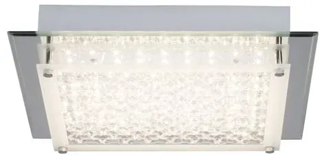 Brilliant LED Wand/Deckenleuchte Larina Chrom 17W 33,5x33,5cm