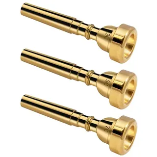 Remingtape 3er-Pack Trompetenmundstück-Zubehör Messing-Trompetenmundstück-Set Trompetenmundstück 3C 5C 7C Trompete für Anfänger (Gold)