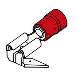 VELLEMAN FLACHSTECKER-VERTEILER 6.4mm ROT