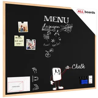 ALLboards Kreidetafel 100 x 80 cm Schwarz
