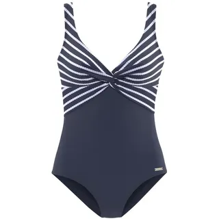 LASCANA Badeanzug Damen marine-weiß Gr.46 Cup C