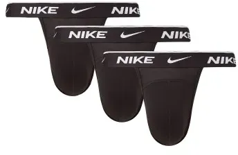 Nike 6P Everyday Cotton Stretch Jockstrap Schwarz Baumwolle Large Herren
