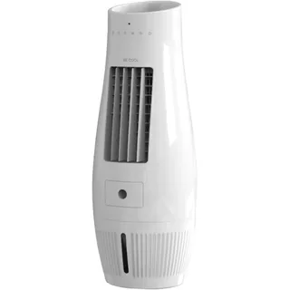 Be Cool 6in1 Design-Luftkühler mit Wasserkühlung - Verdunstungskühler, Ventilator, Luftbefeuchter, Luftwäscher, Mückenabwehr, Blumentopf – 50 Watt, Luftumwälzung: 480m3/h, 7L Tank, Fernbedienung, weiß