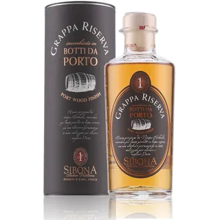 Sibona La Grappa Riserva Botti da Porto 40% Vol. 0,5l in Geschenkbox aus Metall