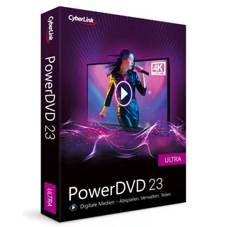 CyberLink PowerDVD 23 Ultra Preisgekrönter Media Player für Blu-ray-/DVD-Disc und professionelle Medienwiedergabe und -verwaltung Wiedergabe praktisch aller Dateiformate Windows 10/11 [Box]