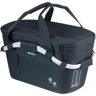 Basil Classic Carry All ISO Fahrradkorb - MIK-System hinten - isoliert - wetterfest - 18 Liter - Schwarz