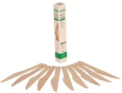 Kesper Einwegmesser aus Birke, geschmacksneutral 69910 , 1 Packung = 10 Einwegmesser