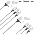2er-Set 6in1-Schnellladekabel USB-A/C zu USB-C/Micro-USB/8-PIN, 120 cm