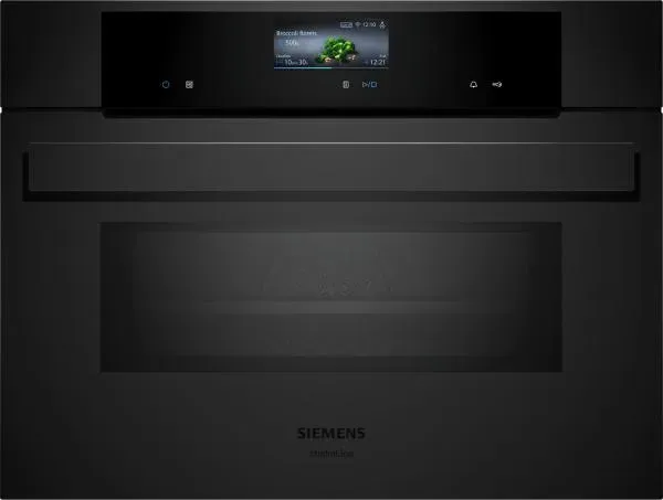 Siemens studioLine CM936GCM1 - iQ700 Backofen mit Mikrowelle mit 5 Jahre Garantie, Schwarz Matt, 60 x 45 cm