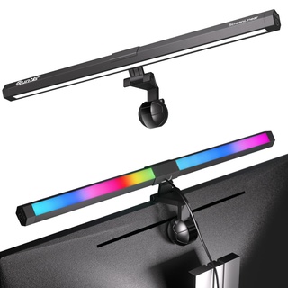 Quntis Computer Monitor Lampe mit Gaming Deko RGB Hintergrundbeleuchtung, 40cm Monitor Light Bar mit Touch Control, Anti-blaues Licht, USB Bildschirmlampe mit einstellbarer Farbtemperatur Helligkeit