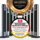 Brandson Turmventilator, 12 Geschwindigkeitenstufen, DC-Motor, ECO Modus, Standventilator Ventilator, Timer + 4 Betriebsmodi + inkl. Fernbedienung