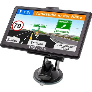 GABITECH 7 Zoll GPS Navigationsgerät DRIVE 7.0 Navi für LKW, PKW, Wohnmobil PKW-Navigationsgerät (Zentraleuropa, inklusive lebenslanger Kartenupdates, inklusive Zubehör, einfache Bedienung für jedes Alter)