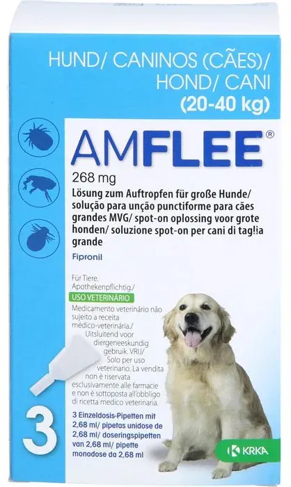 AMFLEE 268 mg Spot-on Lsg.f.große Hunde 20-40kg 3 St.