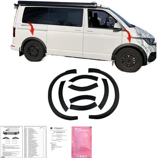 Radlaufleisten Radlaufschutz kompatibel mit VW T6 1 2019 bis 2022 8 Tlg mit ABE T†V