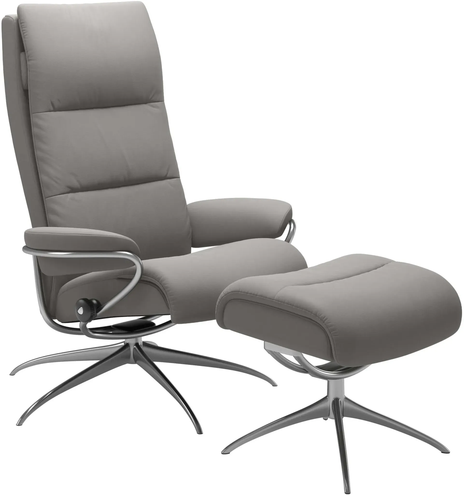Stressless Sessel | Tokyo Paloma Silver Grey Poliertes Aluminium Hoher Rücken