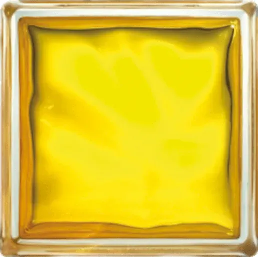 Glassblocks Glasbaustein yellow 19x19x8 cm glanz 1908WGL