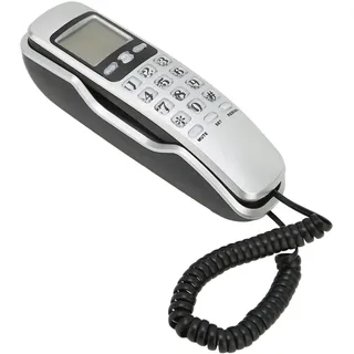 KX-T888CID Schnurgebundenes Telefon für Heimbüro, Desktop- / Wandmontierbares Festnetz-Multifunktionstelefon, Unterstützt FSK DTMF und Anrufer-ID, mit LCD-Display (Silber)