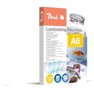 Peach Laminierfolien A6 125 mic glänzend - Premiumqualität für beste Laminierergebnisse - kompatibel mit Geräten aller Markenhersteller - PP525-04