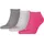 Sneaker Socken Gr 35 49 Unisex für Damen Herren Füßlinge 656 middle grey mélange/pink 39-42
