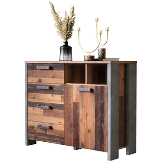 Newroom Sideboard Kane, Sideboard Old Wood Beton Optik Vintage Industrial Highboard Anrichte beige