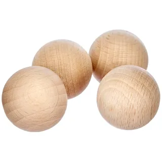 Rayher 6252500 Rohholz-Kugeln, ungebohrt, 30mm ø, SB-Btl. 4Stück