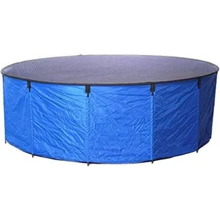 AquaForte Flexibles Faltbecken "Koi bowl", Ø 180 x H 60 cm (± 1500 Liter), inkl. Abdecknetz und praktischer Tragetasche, blau