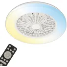 Brilo LED-Deckenleuchte mit Ventilator CCT weiß Ø 48,5 cm