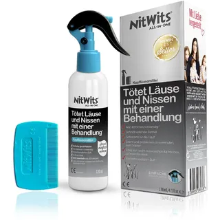 Nitwits Läusespray für Kinder – Effektive Behandlung gegen Kopfläuse & Nissen | Mit Dimeticon | 120ml läuseshampoo