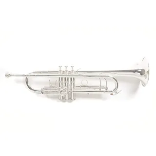 Roy Benson Bb-Trompete TR-403S (Premium Messing-Konstruktion - erweitertes Schallstück - dunkler Klangcharakter - inkl. leichtem Rechtecketui - mit Rucksackgarnitur), versilbert