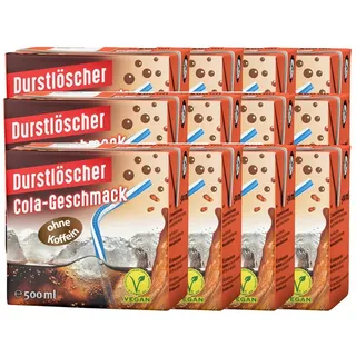 Säfte-Sirup Durstlöscher Cola aromatischer Drink koffeinfrei 500ml 12er Pack