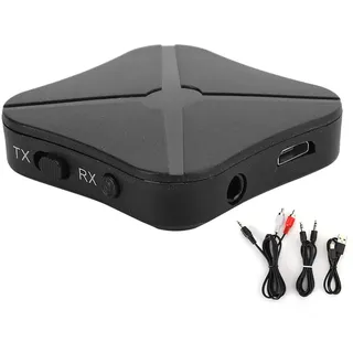PUSOKEI Bluetooth Sender Empfänger für TV, HiFi Wireless Audio Adapter, 2 in 1 Bluetooth 5.0 Empfänger HiFi Musik Adapter Bluetooth 5.0 Sender Empfänger Zubehör