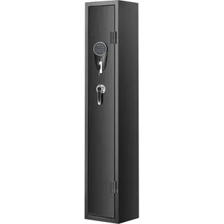 Mophorn - Waffenschrank für 3 Gewehre, Schnellzugriff mit digitalem Tastenfeldschloss, herausnehmbarem Regal, Pistolenständer, sicherer Schrank zur