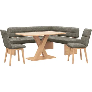 Home Affaire »Louise + Miles Essecke Sitzgruppe Eckbank Küchenbank«, (Set, 4 tlg., 4er), Sitzgruppe Esszimmer Stühle Tisch und Bank bequem gepolstert