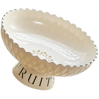 Warmhm Obstschale Mit Fuß Keramik-Obstteller Sockelschale Futternapf Dessertteller Obst-Serviertablett Kuchenständer Snackhalter Schnupperschalen Küchentheke Hochzeit Party