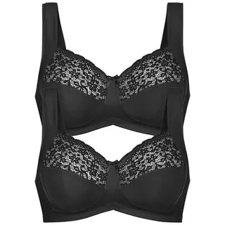 2er Pack Entlastungs BH Havanna in Schwarz | Gr.: 95H