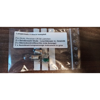 Lampensatz 5 Stück für DUAL Anlage KA50 / KA 50 W