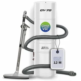 Genial System global Wäscheschacht-Systeme Zentralstaubsauger Genialvac 70 mit Schlauchset (Set mit 12m Schlauch)
