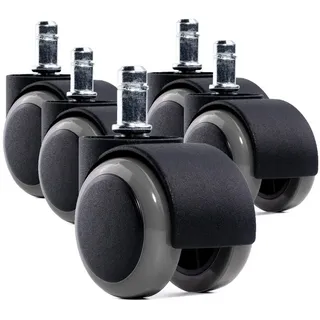 Wintex 5 Bürostuhl Rollen 11mm – Hartbodenrollen für alle Oberflächen: Parkett, Hartboden, Laminat – Rollen für Bürostühle, Schreibtischstuhl, Drehstuhl