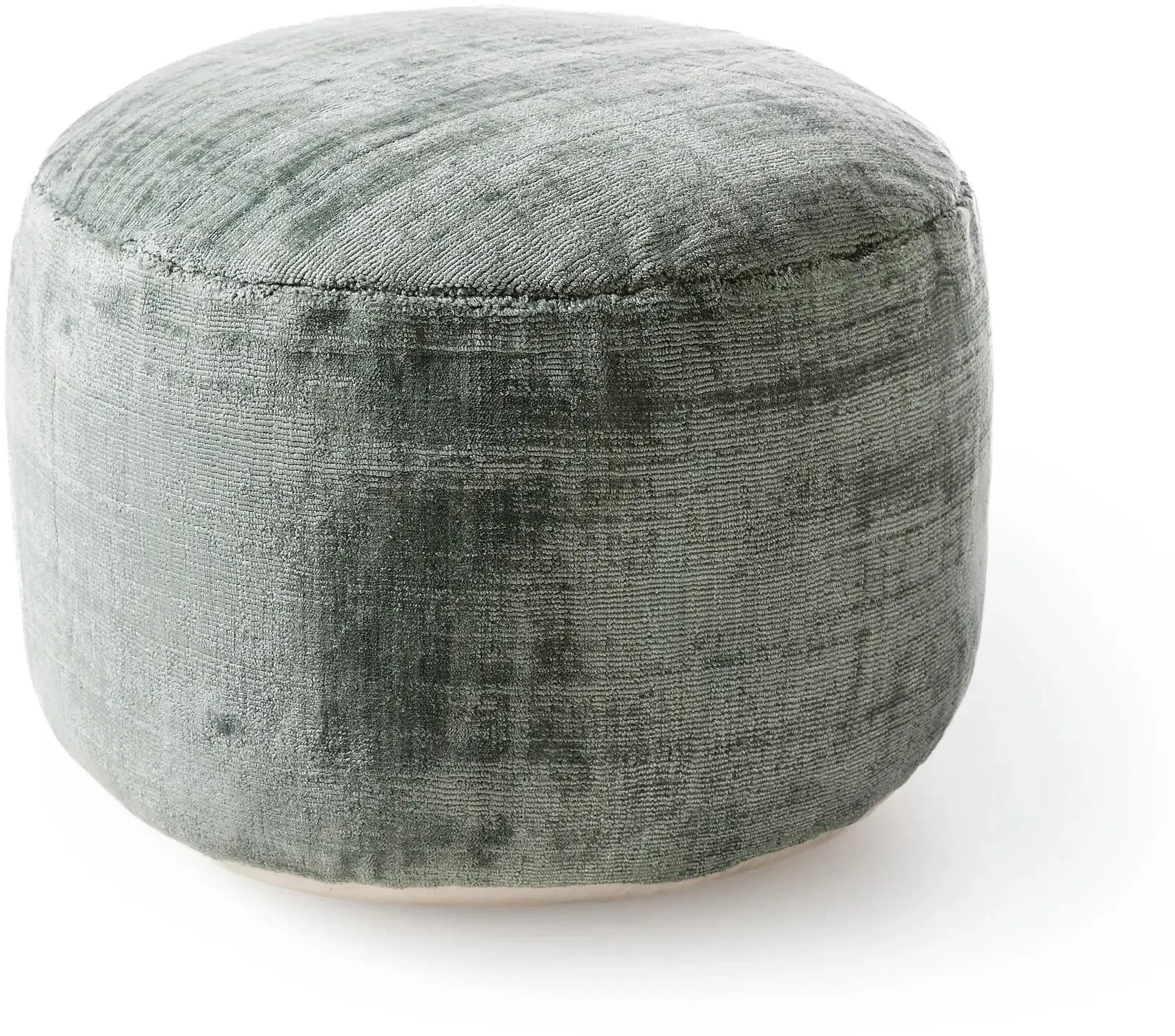 benuta Pure - Pouf Nova Hellgrün 55x55x30 cm