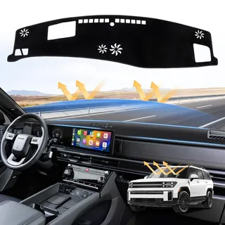 Sunsdrew Armaturenbrett-Abdeckung für Hyundai Santa Fe MX5 2024 2025 2026 Armaturenbrett-Abdeckung Matte für Santa Fe Zubehör, Sonnenschutz, Rutschfester Netzschutz, Keine Blendung (mit HUD)
