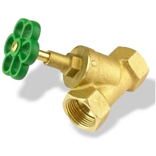 PUTEUS Messing 1 Zoll DN25 Schrägsitzventil Absperrhahn Freistromventil