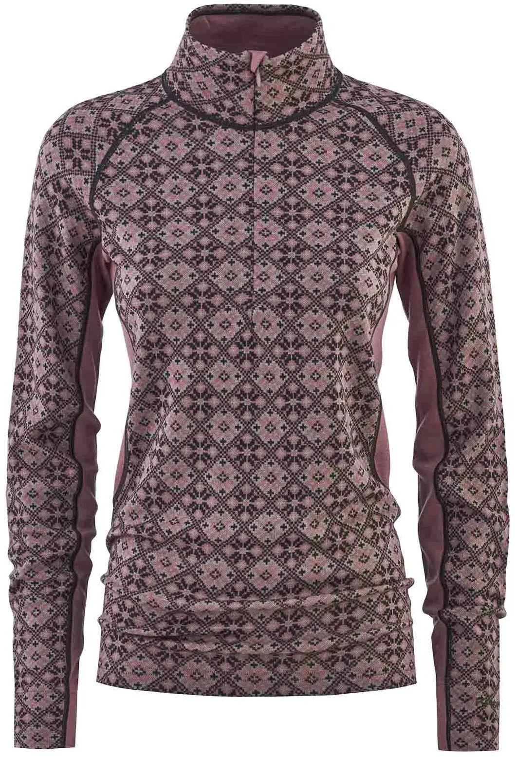 Kari Traa Rose Light Half Zip Damen Funktionsshirt taupe- Gr. XS
