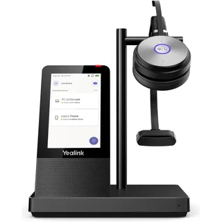 Yealink WH66 (Kabellos, USB-A, Microsoft Teams, Skype), Office Headset, Schwarz