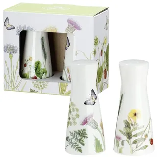 Gilde 2tlg. Set, Salz- & Pfefferstreuer, Wild Flowers", Schmetterlingmotiv, Bl..."