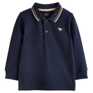 Next Langarm-Poloshirt Langärmeliges Polo-Shirt (1-tlg) blau 62 (3M)