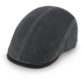 Fiebig Schiebermütze Flatcap aus 100% Leinen mit UPF 50+ grau 59