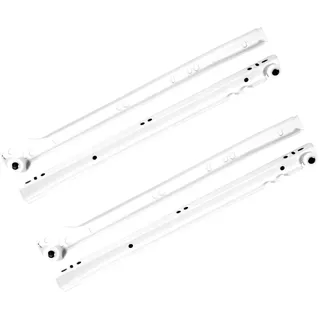 Schubladenschienen Rollenführung Schiene Schubladenauszug Weiß Teilauszug 1 Paar (350mm)