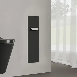 Kronenbach Cube Design WC-Modul 60 cm - Unterputz, Glasfront, Anschlag rechts, Accessoires, schwarz matt