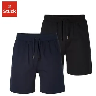 AUTHENTIC LE JOGGER Schlafshorts »kurze Relaxshort, mit Kordel, Jogginghose,«, aus reiner Baumwol, Gr. 48/50 (M) - N-Gr, navy, schwarz, , 22865556-48 N-Gr