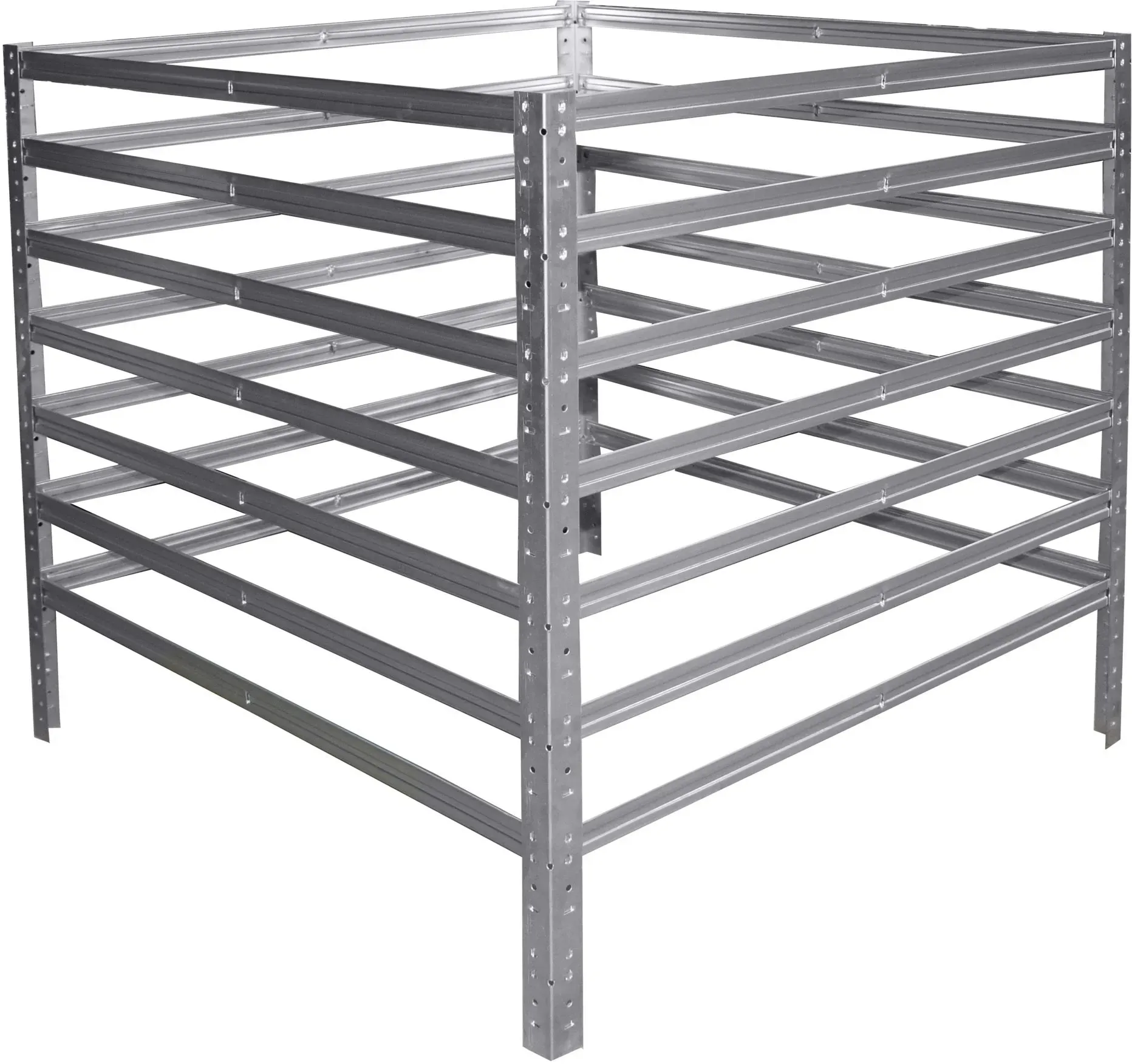 shelfplaza HOME 90x40x40 cm Komposter in verzinkt mit 144 Liter Volumen